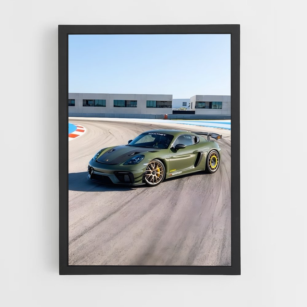 Poster Cayman Vertes – affiche Porsche (vue 2)